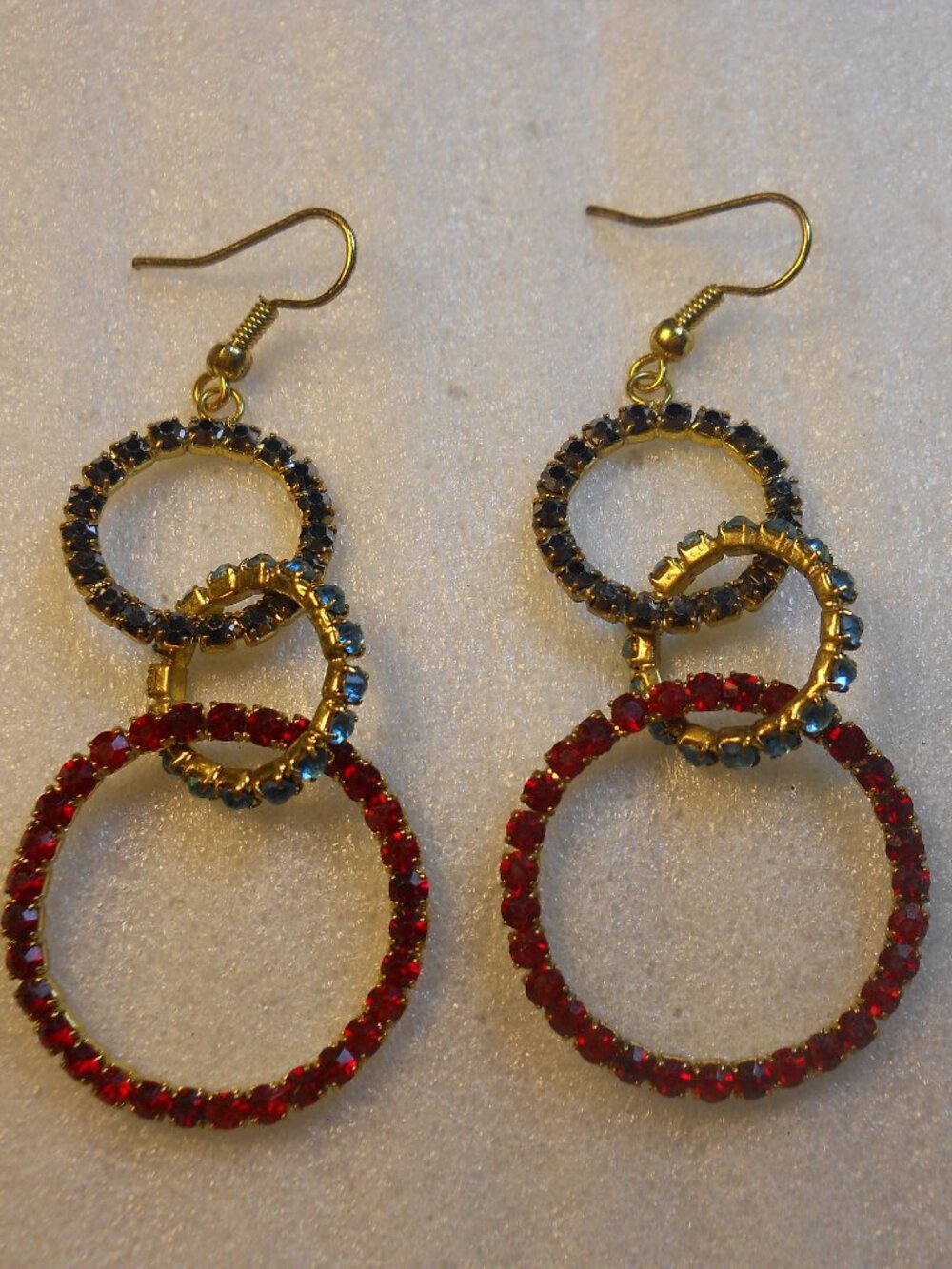 Triple Hoop Dangling Earrings  730